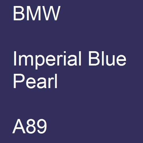 BMW, Imperial Blue Pearl, A89.